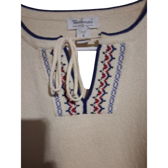 Vintage Westbound ll Japan Made Women's size 1X Split Neck Knit Hippie Sweater - Picture 7 of 12